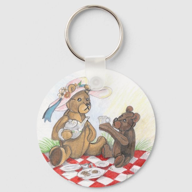 Teddy Bear Picnic~Schlüsselanhänger Schlüsselanhänger (Vorderseite)