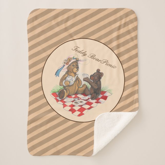 Teddy Bear Picnic Sherpadecke (Vorderseite)
