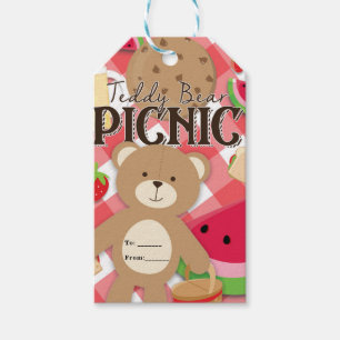 Teddy Bear Picnic Summer Birthday Party Gefallen Geschenkanhänger