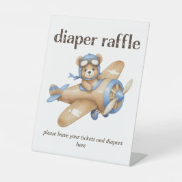 Teddy Bear Pilot Baby Boy Dusche Windelwanne Sockelschild