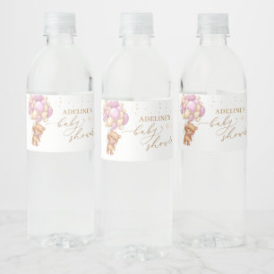 Teddy Bear Pink Balloons Babydusche