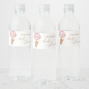 Teddy Bear Pink Balloons Babydusche