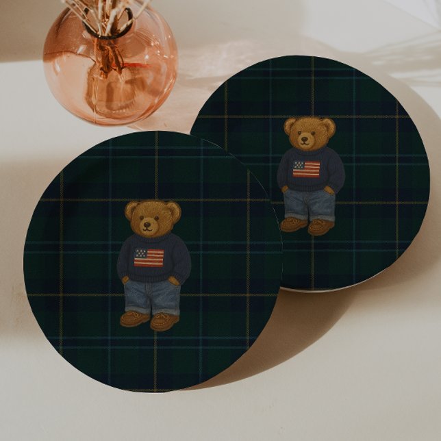 Teddy Bear Polo Baby Shower Paper Plates - Pappteller (Von Creator hochgeladen)