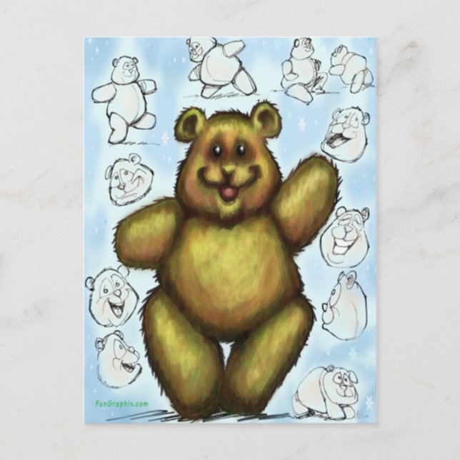 Teddy Bear Postkarte (Vorderseite)