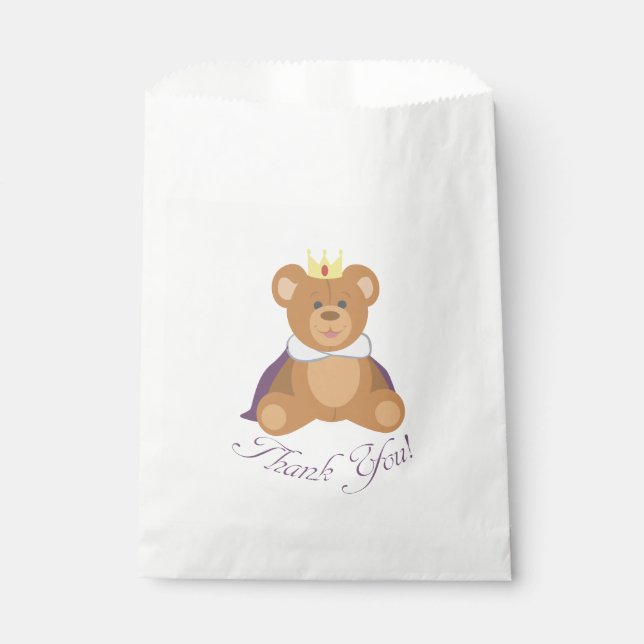 Teddy Bear Prince (Danke!) Geschenktütchen (Vorderseite)