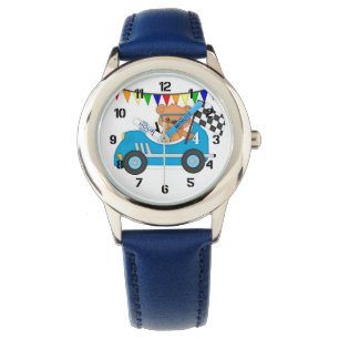 Teddy Bear Race Car Armbanduhr