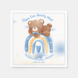 Teddy Bear Rainbow Boys Babydusche Serviette