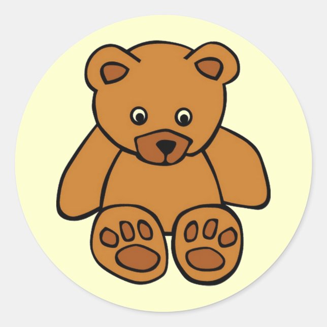 Teddy Bear Runder Aufkleber (Vorderseite)
