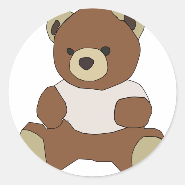 Teddy Bear Runder Aufkleber (Vorderseite)