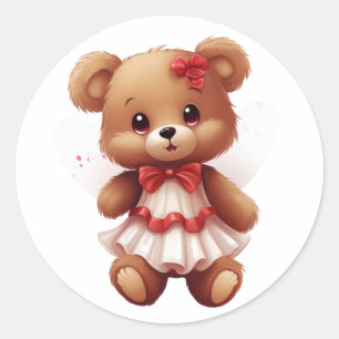 Teddy Bear Runder Aufkleber