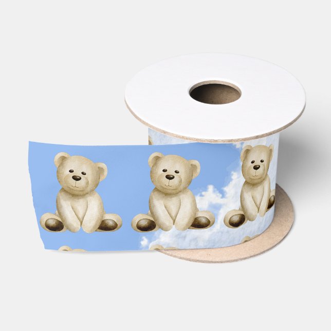 Teddy Bear Satin Ribbon Satinband (Spule)