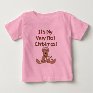 Teddy Bear Sehr erstes Weihnachtsfest Baby T-shirt