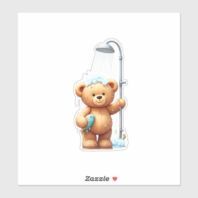 Teddy Bear Shower Aufkleber (Blatt)