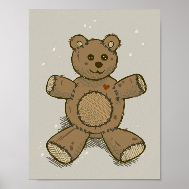 Teddy Bear Sketch Poster (Vorne)
