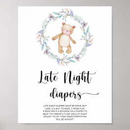 Teddy Bear \ Spate night diaper game Poster