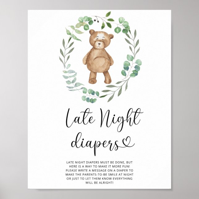 Teddy Bear \ Spate night diaper Spiel Poster (Vorne)