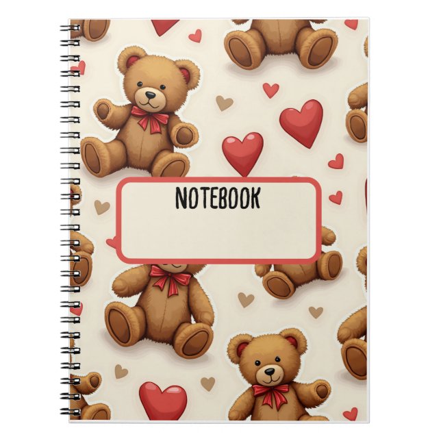 Teddy bear Spiral Foto Notebook Notizblock (Vorderseite)