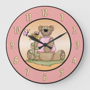 Teddy Bear Summer Wall Clock Große Wanduhr