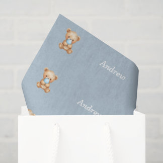 Teddy Bear Tissue Paper, Individuelle Name Seidenpapier