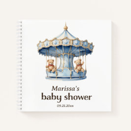 Teddy Bear Twin Boys Baby Showroom Gästebuch Notizbuch
