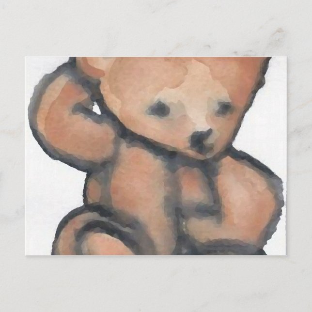 Teddy Bear überlegt CricketDiane Designer Stuff Postkarte (Vorderseite)