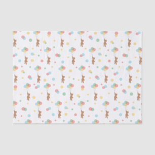 Teddy Bear und Balloons Niedliches Muster Baby Ges Seidenpapier