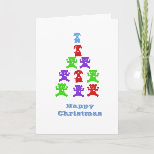 Teddy Bear und Welpen Weihnachten (Vorderseite)