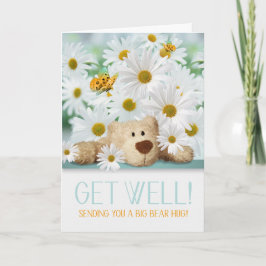 Teddy Bear und White Daisy Garden werden gut Karte