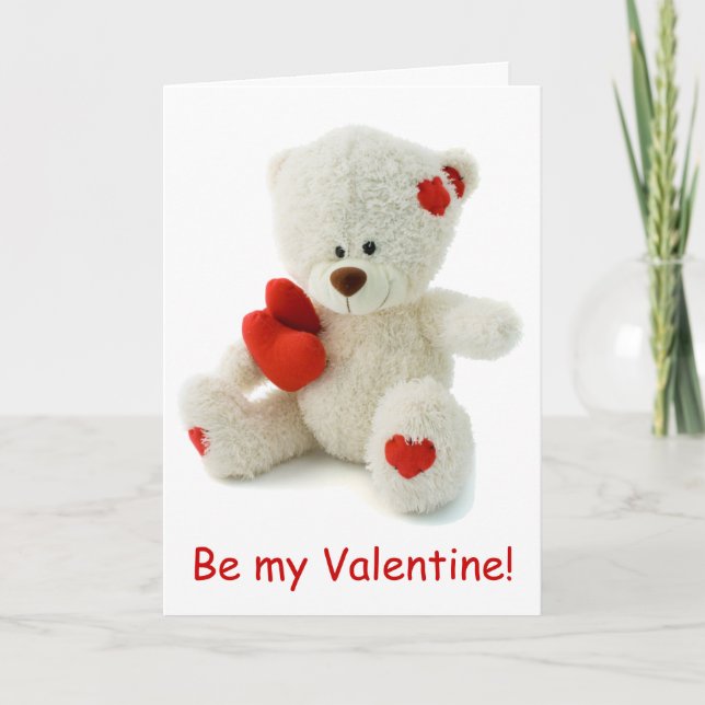 Teddy Bear Valentine Feiertagskarte (Vorderseite)