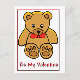 Teddy Bear Valentine Feiertagspostkarte