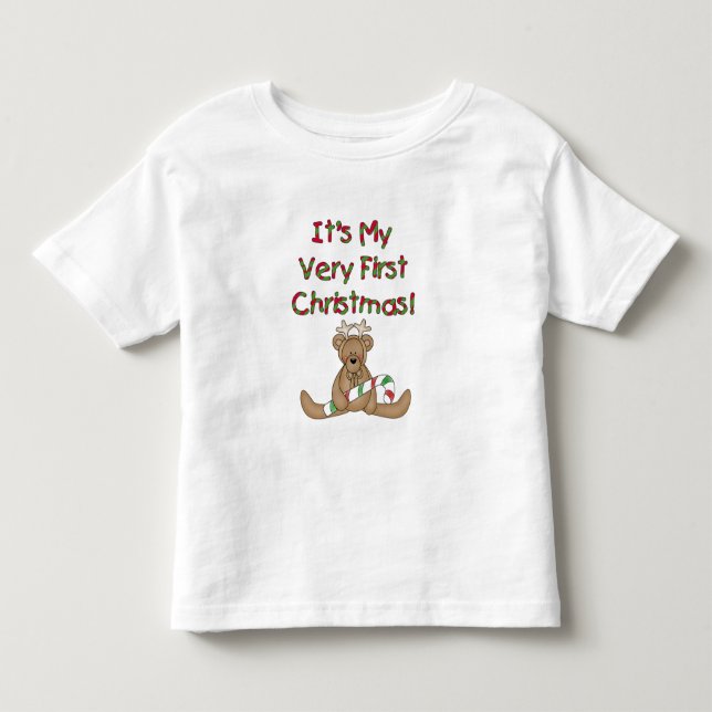 Teddy Bear Very 1st Christmas Tshirts and Gifts (Devant)