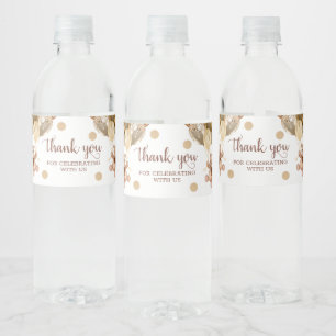 Teddy Bear Vielen Dank Baby Show Water Bottle Labe