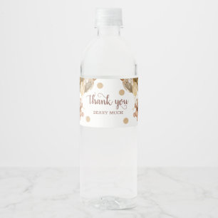 Teddy Bear Vielen Dank Baby Show Water Bottle Labe