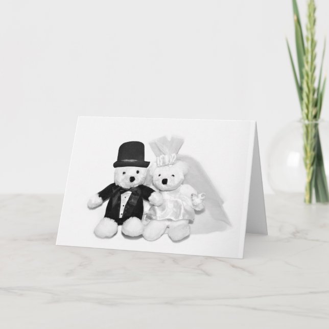 Teddy Bear Wedding Karte (Vorderseite)
