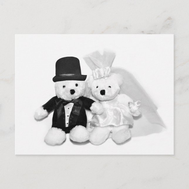Teddy Bear Wedding Postkarte (Vorderseite)