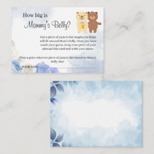 Teddy Bear Wie groß ist Mommy Bly Showkarte Platzkarte