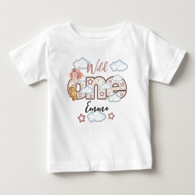 Teddy Bear wild One toddler tshirts (Devant)