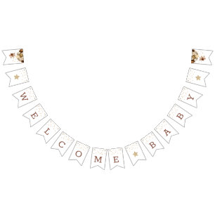 Teddy Bear Willkommen Baby Shower Girlande Banner
