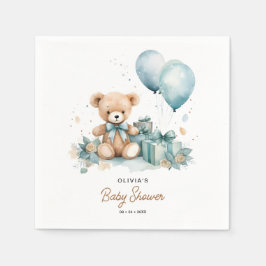 Teddy Bear wir können frühes Abwarten Baby Dusche Serviette