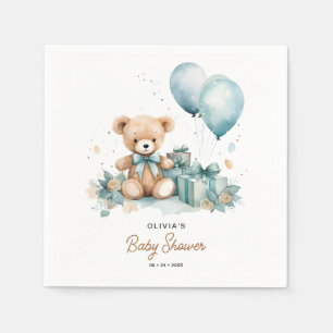 Teddy Bear wir können frühes Abwarten Baby Dusche Serviette