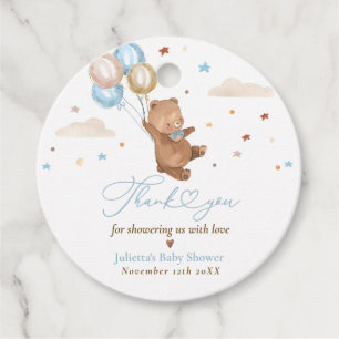 Teddy Bear wir können frühzeitig abwarten Baby Dus Geschenkanhänger