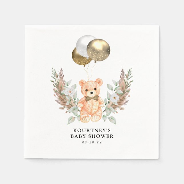 Teddy Bear wir können frühzeitig neutrale Babydusc Serviette (Vorderseite)