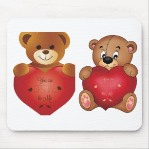 Teddy Bear with Heart - Sweet Teddy Bear with Hear Mousepad