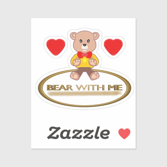 Teddy Bear With Me Aufkleber (Blatt)