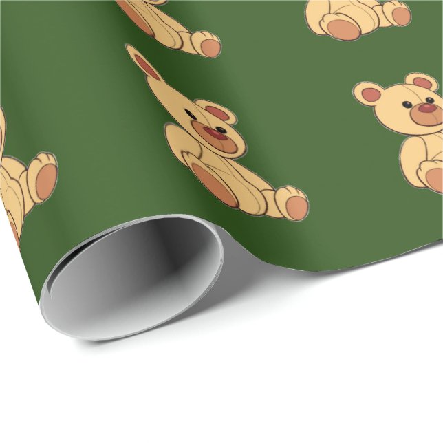 Teddy Bear Wrapping Paper Geschenkpapier (Rolleneckpunkt)