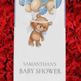 Teddy Bearly Wait BABY SHOWER Boy Wine Gift Bag Geschenktüte Für Weinflaschen