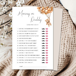 Teddy Bearly Wait Baby Shower Mommy oder Daddy Gam