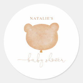 Teddy Bears Baby Dusche Runder Aufkleber