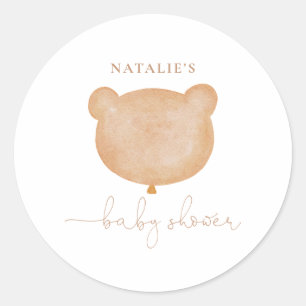 Teddy Bears Baby Dusche Runder Aufkleber