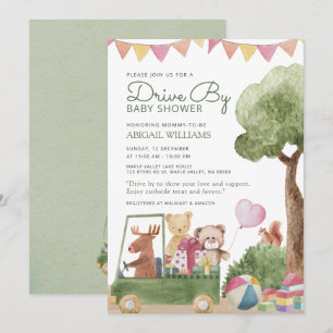 Teddy Bears Baby Shower mit Drive-By Woodland Einladung